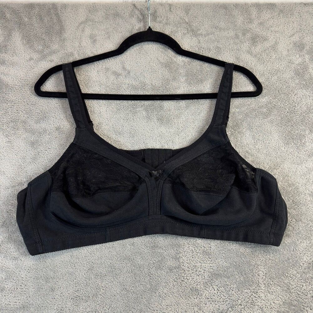 Instant Shaping Bra Women 50B Black Lace Wirefree Plusform Comfort Full Coverage